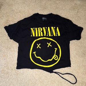 Nirvana Shirt with Hip Accent (Cropped)